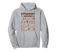 Veterinary Alphabet Vet Tech Vétérinaire Animal Chien Chat Sweat à Capuche