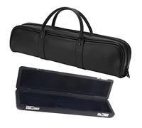 VETESHENM Sac pour flûte à 16 Trous, étui pour flûte en Cuir Artificiel, Sac à Main de Transport pour flûte Noire avec Fente pour Carte Fixe, Interrupteur à Pression pour la Protection de