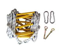VetEur Échelle de Secours 3M 5M 8M 10M 15M 20M Échelle de Corde de Sécurité Pour Enfants Et Adultes Échelle de Corde D'Évacuation Avec Mousquetons Ignifuge Jusqu'À 450 Kg de Capacité de Charge/15M/4