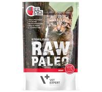 VETEXPERT RAW PALEO - nourriture humide au boeuf pour chats stérilisés - 100g