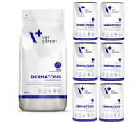 VETEXPERT Veterinary Diet Dog Dermatosis Salmon Potato 12kg +Dermatosis Dog 6x400g