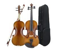 Vetimobato Kit complet de violon 4/4 fait à la main - Corps finition mate manche en érable - Kit complet de raccords en bois massif avec étui, épaulière pour archet, cordes pour joueurs débutants à