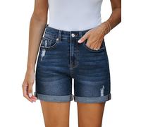 Vetinee Short Femme Grande Taille Short Femme Long Bleu Obscur Taille XXL pour Les Tailles EU 50 à 52