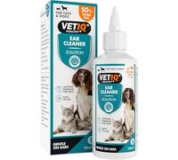VETIQ® Nettoyant d'oreille pour chiens et chats 150 ml - Solution douce et sans alcool avec huile de neem et acide malique - Aide à éliminer la cire, la saleté et les odeurs - Maintenant 150 ml - pour