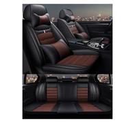 VETJMUA Couvre siège Housses De Siège Auto Universelles À Couverture Complète pour BMW X5 E87 E87 X1 F48 X2 X3 X4 X6 X7 M3 M4 M5 Housse de Siege Voiture(Black Coffee 5 Seat J)