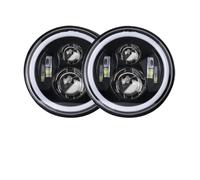 VETJMUA Ensemble de phare Pour Wrangler illimité JK 7 "DRL Angle yeux projecteur Led phare 7 pouces phare rond Halo Led(2PC headlight C)