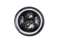 VETJMUA Ensemble de phare Pour Wrangler illimité JK 7 "DRL Angle yeux projecteur Led phare 7 pouces phare rond Halo Led(1PC headlight C)