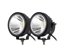 VETJMUA Feux Avant Feu De Travail Antibrouillard À LED Pour Voiture, VTT, Course, Pick-up, Bateau, Remorque, 10 Cm, 12 V, 24 V, Jaune, Ambre, Blanc Principal Phare(White Spot)