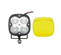 VETJMUA Feux Avant Feu De Travail LED Universel 3 Pouces 40 W Pour Camionnette, 12 V 24 V, Feu De Conduite Carré, Feu Antibrouillard Tout-terrain Principal Phare(Spot with cover)