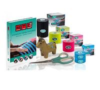 Vetkin Tape Kit d'introduction équine | Ruban de kinésiologie équine | Livre de Taping pour chevaux | 3 tailles de ruban de kinésiologie vétérinaire | Ciseaux Premium