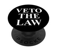 Veto The Law Anti Fascism Resist Protest No Kings in America PopSockets PopGrip Adhésif