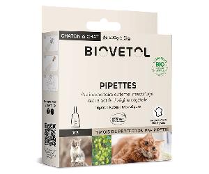 Vétobiol Antiparasitaire Pipette Chat Bio 3 Pipettes
