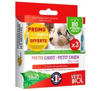 Vétobiol Antiparasitaire Pipette Petit Chien Bio 3 unités