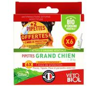 Vetobiol Pipette Grand Chien Bio 6 unités
