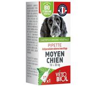 Vétobiol Pipette Moyen Chien 10 à 30 kg 1 Pipette