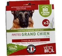 Vétobiol Pipettes Grand Chien +30 kg Bio 3 Pipettes