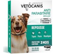 Vetocanis Collier Anti-Puces, Tiques et Moustiques Répulsif pour Chien | Extraits de Margosa et Lavandin