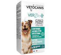 Vetocanis - Complément Alimentaire Chien Bien-Être Intestinal - Contribue à l'Hygiène Digestive - Formule Antioxydante Riche en Ail - x 30 Comprimés