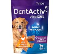 Vetocanis DentActiv 7 Sticks Dentaires Poulet Chien 15kg+ Sachet 7 Pièces