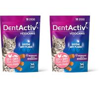 Vetocanis - Dentactiv Stick Dentaire Chat - Friandises pour Chat - Hygiène et Santé - Riche en Viande et Poisson - 55% Poulet, 26% Saumon - Recommandé par Les Vétérinaires - Système Anti-Plaque
