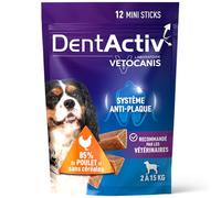 Vetocanis Dentactiv | Stick Dentaire pour Chien 2 à 15kg | Friandises Gourmandes | Hygiène et Santé | Riche en Viande | 85% de Poulet | Recommandé par Les Vétérinaires