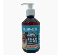Vetocanis | Huile de Saumon pour Chien et Chat | Aliment Complémentaire Chien et Chat | A Base d'Oméga 3 et 6 | Hygiène et Santé du Chien et du Chat | 250 ML