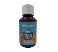 Vetocanis | Huile de Saumon pour Chien et Chat | Aliment Complémentaire Chien et Chat | A Base d'Oméga 3 et 6 | Hygiène et Santé du Chien et du Chat | 100 ML