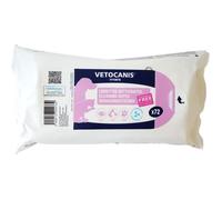 Vetocanis Lingettes Nettoyantes Chien et Chat x72 , Lingettes nettoyantes Oreilles, Yeux et Pattes de Chien et Chat Toutes Races et Tous Âges , Formule à base d'Actifs Végétaux, grand