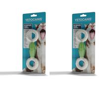 Vetocanis - Os pour Chien - Soin Dentaire Anti-Tartre pour Moyen et Grand Chien - Hygiène et Santé du Chien - Accessoire Chien en Nylon Résistant - Arôme Menthe (Lot de 2)