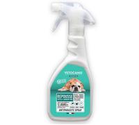 VETOCANIS, Spray Anti-puces et Anti-Tiques et Anti-Moustiques pour Chien, Spray Antiparasitaire 500ML, Répulsif Efficace 12 JOURS