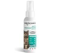 Vetocanis | Spray Anti-Tiques, Anti-Moustiques, Anti-Puces Chat | Traitement Protection Antiparasitaire Chat | 12 Jours | Chat de + de 3 Mois | Tous Types de Poils | Formulé sous contrôle Vétérinaire