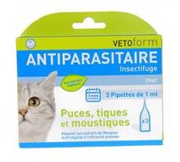 Vetoform Antiparasitaire Chat 3 pipettes