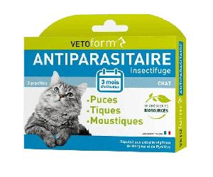 Vetoform Antiparasitaire Chat 3 pipettes