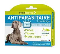 Vetoform Antiparasitaire Grand Chien +30kg 3 pipettes