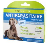 Vetoform Antiparasitaire Insectifuge Grand Chien 6 Pipettes