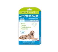 Vétoform | Collier Antiparasitaire Chien & Chiot | 60 cm | Réglable | Anti-Puces, Tiques, Moustiques & Mouches | Répulsif 4 Mois | Fabriqué en France