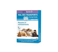 Vétoform | Mal des Transports Chien & Chat | 30 Comprimés | Aide Contre Nausées et Vomissements en Voiture, Train ou Avion | À Donner 1h Avant Le Voyage | Formule Naturelle | Laboratoire Français