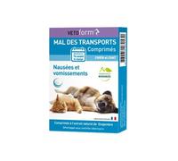 Vetoform Complément alimentaire Mal des transports pour chiens et chats 30 comprimés