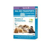 Vetoform Complément alimentaire Mal des transports pour chiens et chats 30 comprimés