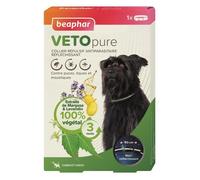 VETOPURE, Beaphar collier répulsif antiparasitaire réfléchissant, chien et chiot - Noir