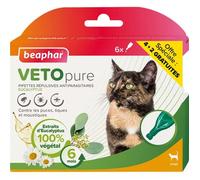 VETOPURE PIPETTES RÉPULSIVES ANTIPARASITAIRES EUCALYPTUS CHAT - 6 X 1 ML