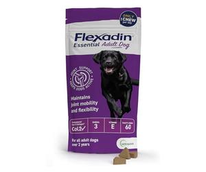 Vetoquinol Flexadin Aliment complémentaire pour chien, idéal pour le soutien du métabolisme articulaire - Flexadin Adult Dog, 60 tablettes attrayantes - 180 g