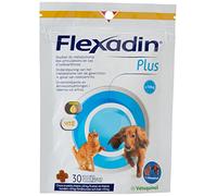 Vetoquinol Flexadin Plus Mini - Petits Chiens et Chats (<10kg) - Soutient la Mobilité Articulaire, Préserve Les Articulations - Ingrédients d'origine Naturelle - Aliment Complémentaire - 30 Bouchées