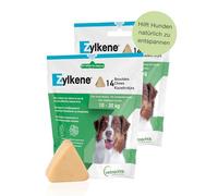 Vetoquinol Zylkene Chews 225 mg | Lot de 2 paquets de 14 bouches | Complément alimentaire pour chiens et chats | Plus de bien-être dans des situations inhabituelles