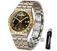 Vetra Montre de luxe pour homme - Multifonction - Étanche - Cadran bleu - En acier inoxydable argenté, B9356 : gris argenté
