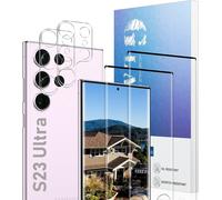 Vetro Temperato Samsung Galaxy S23 Ultra Ultra Full Screen Pellicole Protettive Display [Caso Amichevole][Senza Bolle][Anti-Graffio][Sensibile Al Tatto][Ultra Hd][2+2 Pezzi]