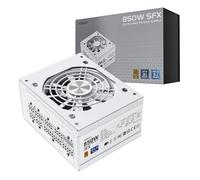 Vetroo Bloc d'alimentation SFX 850 W ATX 3.1 et PCIE 5.1, certificat 80 Plus Gold entièrement modulaire, ventilateur FDB de 90 mm pour un fonctionnement à faible bruit, support SFX-to-ATX, blanc