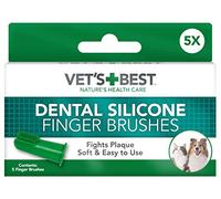 Vet's Best Brosses à Dents pour Doigt en Silicone pour Chien 5 Pinceaux