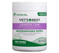 Vets Best Yeux & Ohrtücher pour Chiens 160er Pack, Douce Nettoyage, sans Odeur