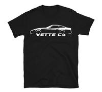 Vette C4 Sports Car T-Shirt Retro Muscle Coupe Tee Gift for Racing Car Enthusiast